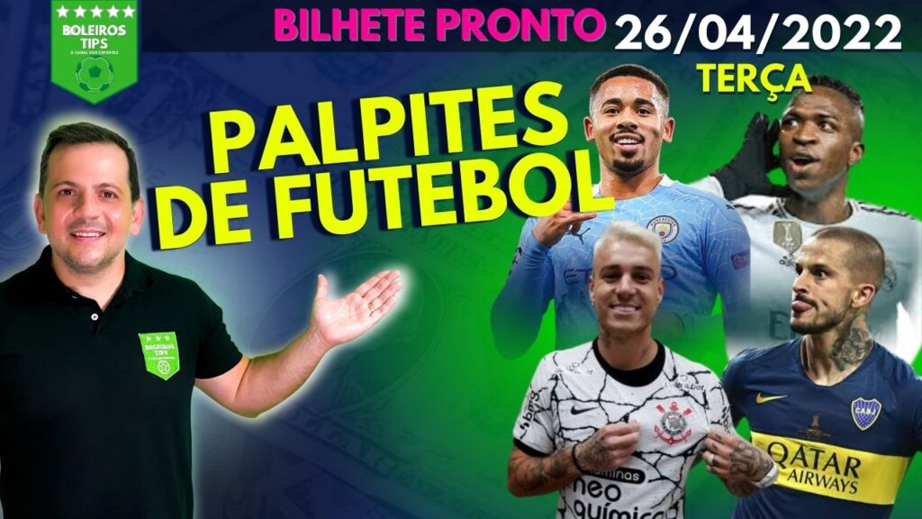 PALPITES DE FUTEBOL PARA O DIA 26/04/2022